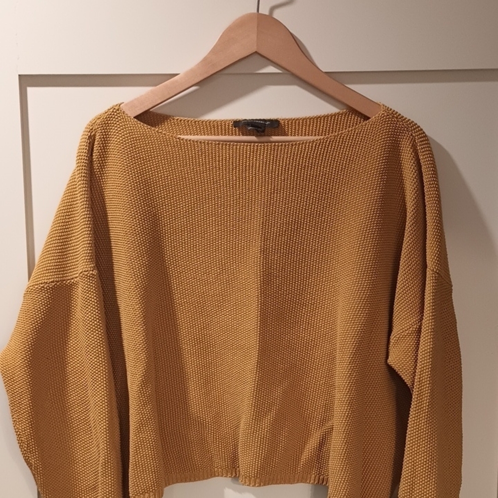 French Connection Yellow Crew Neck Sweater